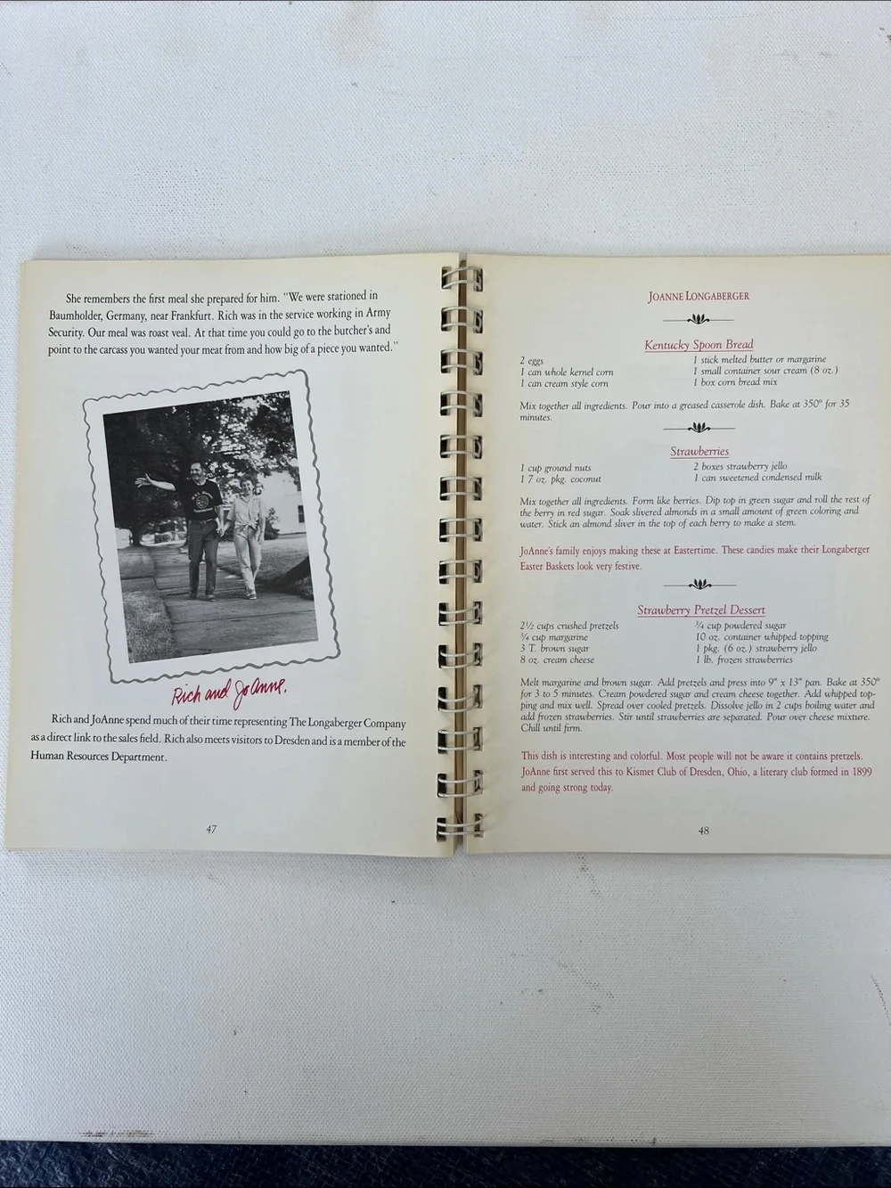 At home with the Longaberger’s cookbook is an iconic 1990s lifestyle book recipe